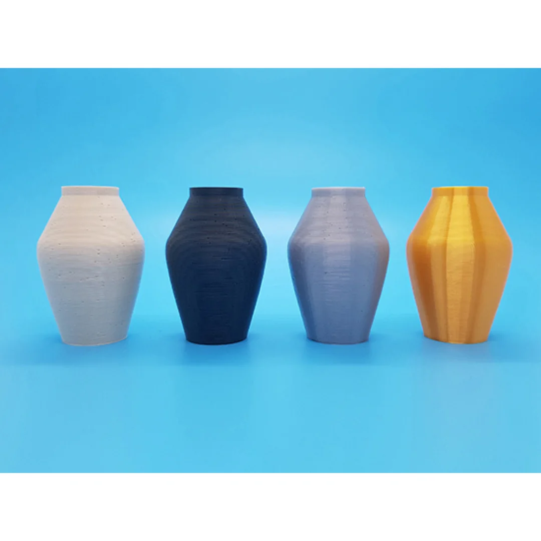 Frej Vase models displayed together, showing their shape and open rims.