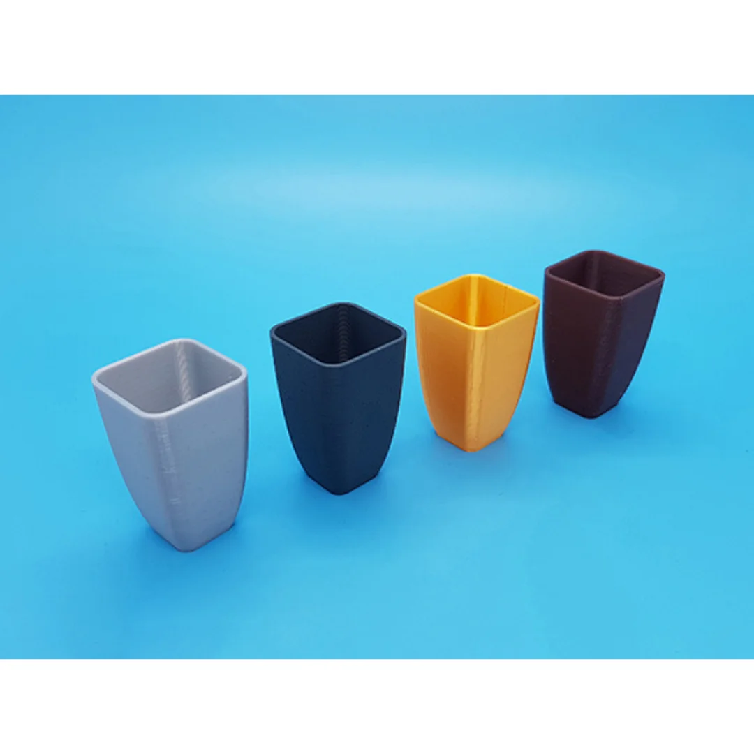 Rigid Vase models displayed together, showing their shape and open rims.