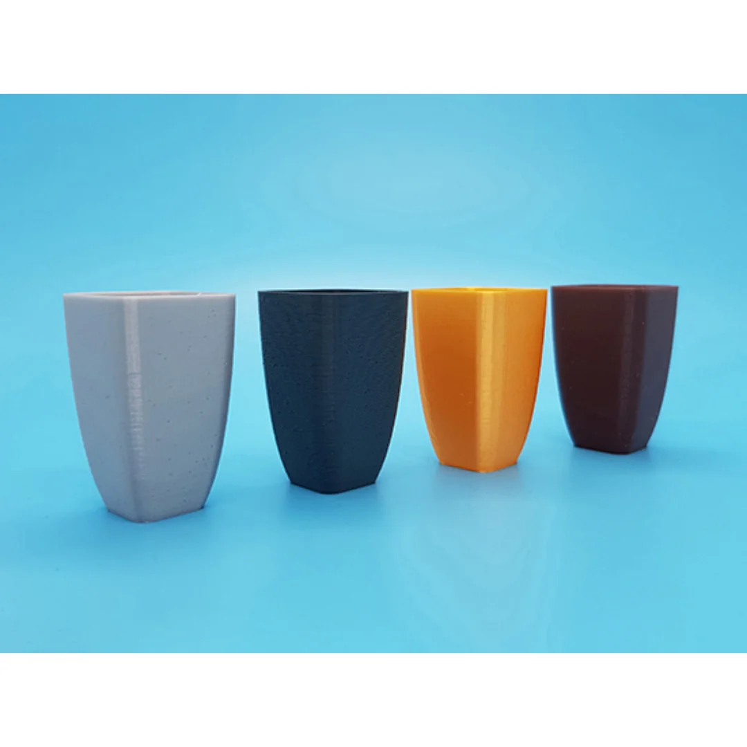 Rigid Vase models displayed together, showing their shape and open rims.