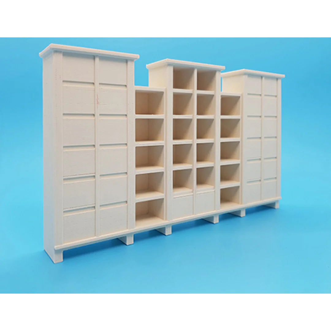Angled view of the jullia large cabinet model scale 1:20.