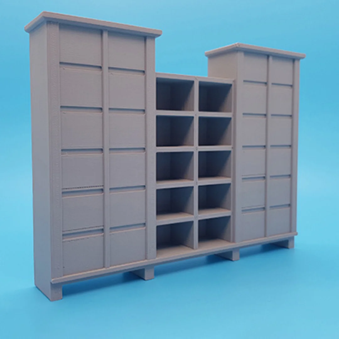 Angled view of the jullia medium cabinet model scale 1:20.