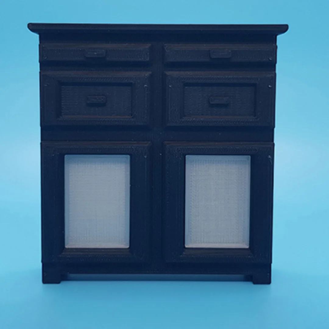 King-1 Cabinet miniature at 1:20 scale, shown from the front.