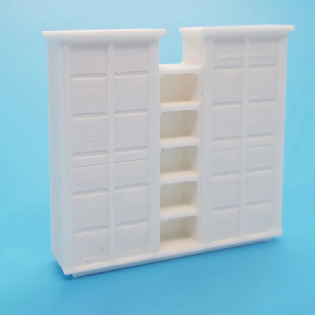 Jullia Small Cabinet miniature model showing its shelving and cabinet design at 1:50 scale.