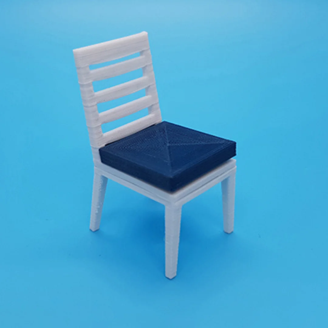Ladderback Chair miniature model at 1:20 scale.