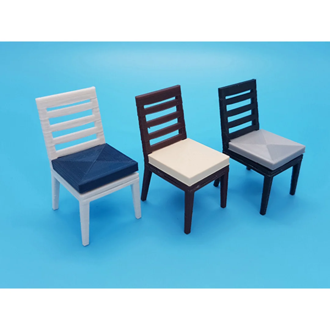 Ladderback Chair miniature models displayed together at 1:20 scale.