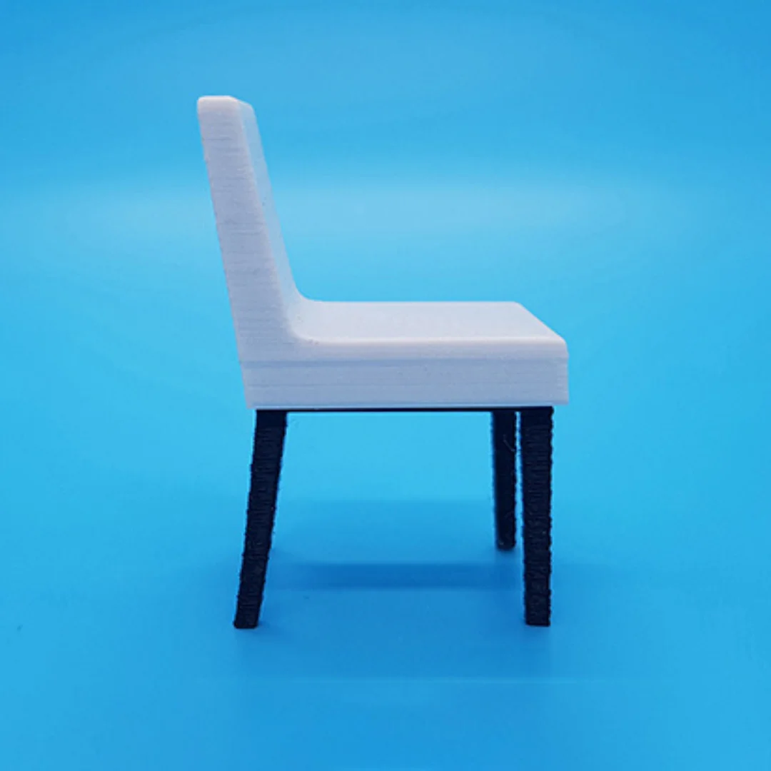 Parsons Chair miniature model from the side at 1:20 scale.