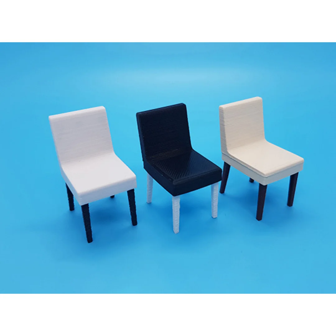 Parsons Chair miniature models displayed together at 1:20 scale.