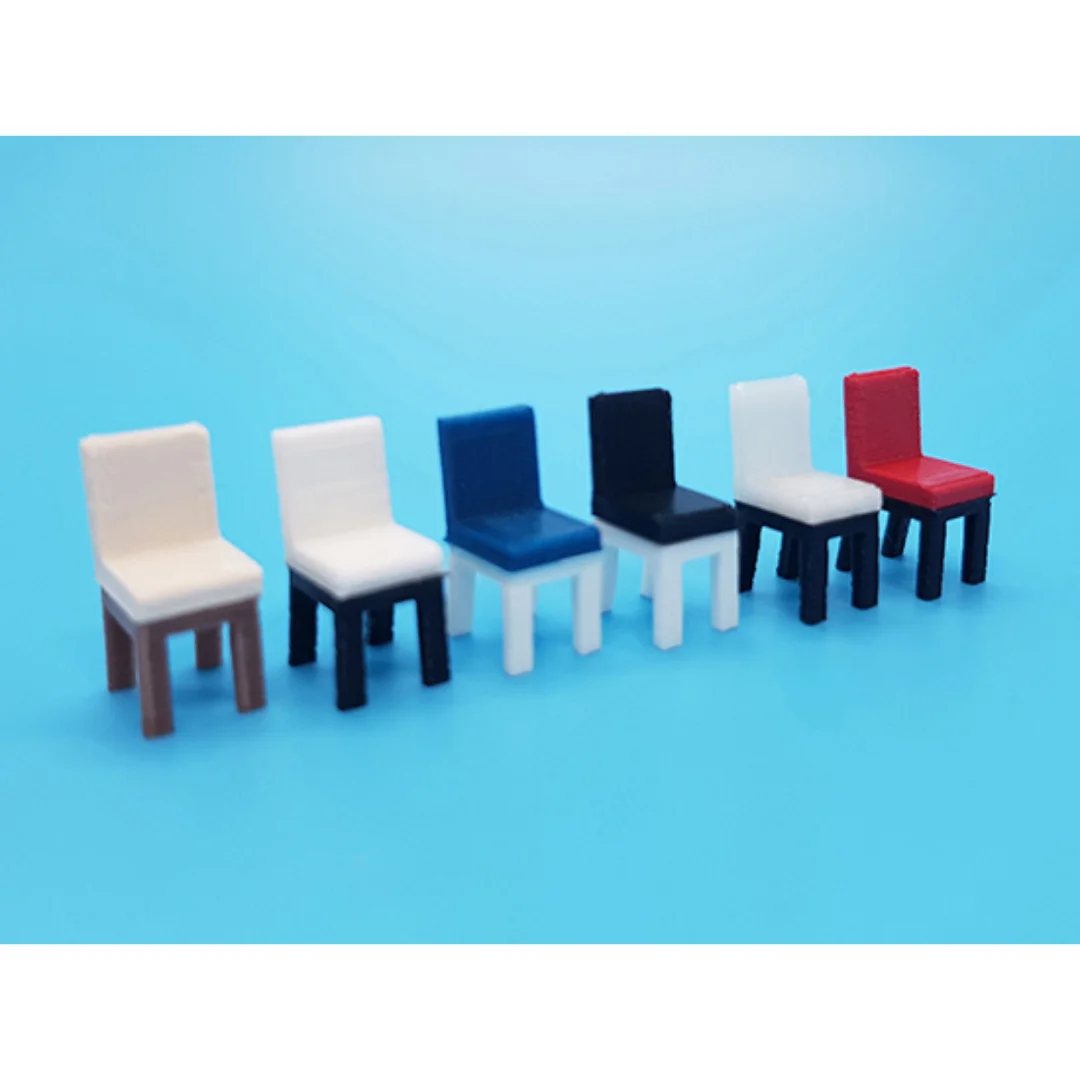 Parsons Chair miniature models displayed together at 1:50 scale.