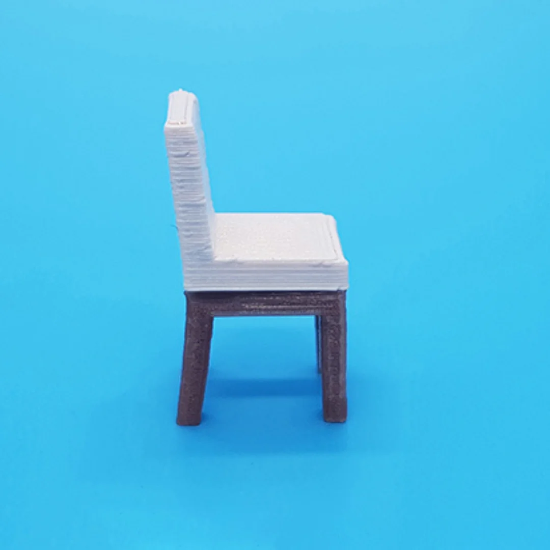 Parsons Chair miniature model from the side at 1:50 scale.
