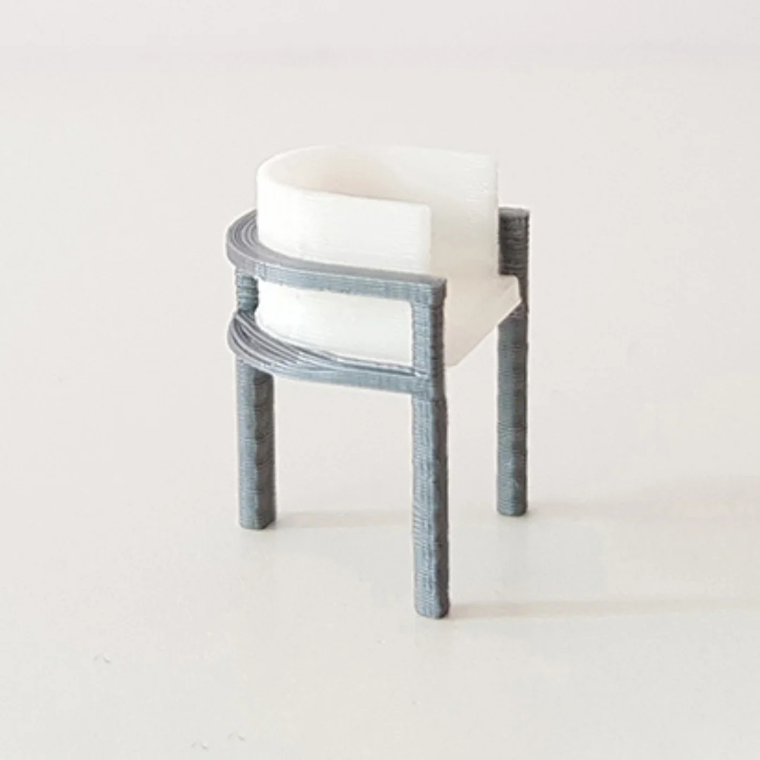 Reception Chair miniature model at 1:50 scale.