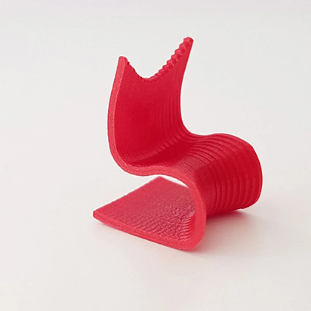 Cantilever Curved Back Chair miniature model at 1:50 scale.