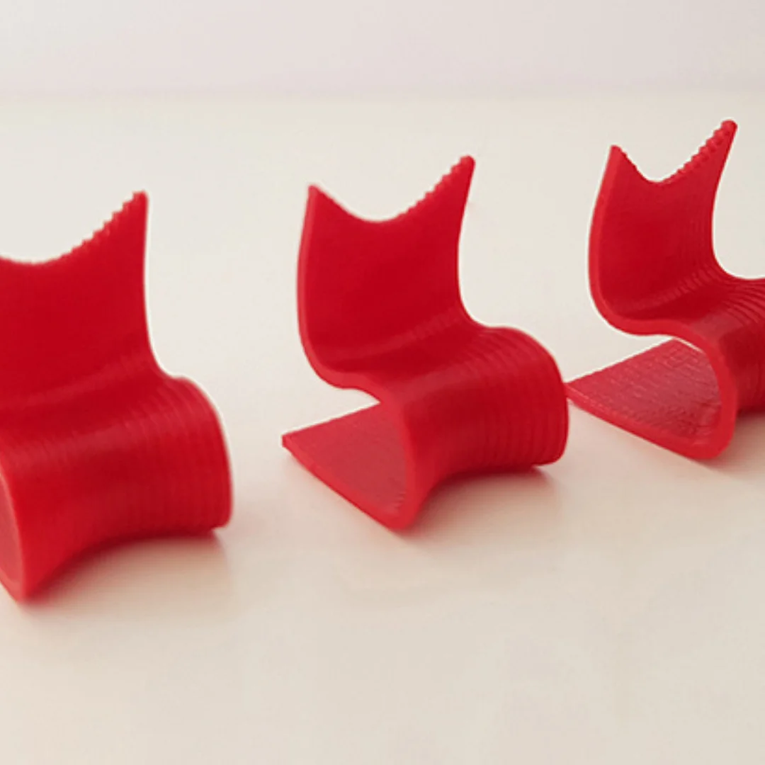 Cantilever Curved Back Chair miniature models displayed together at 1:50 scale.