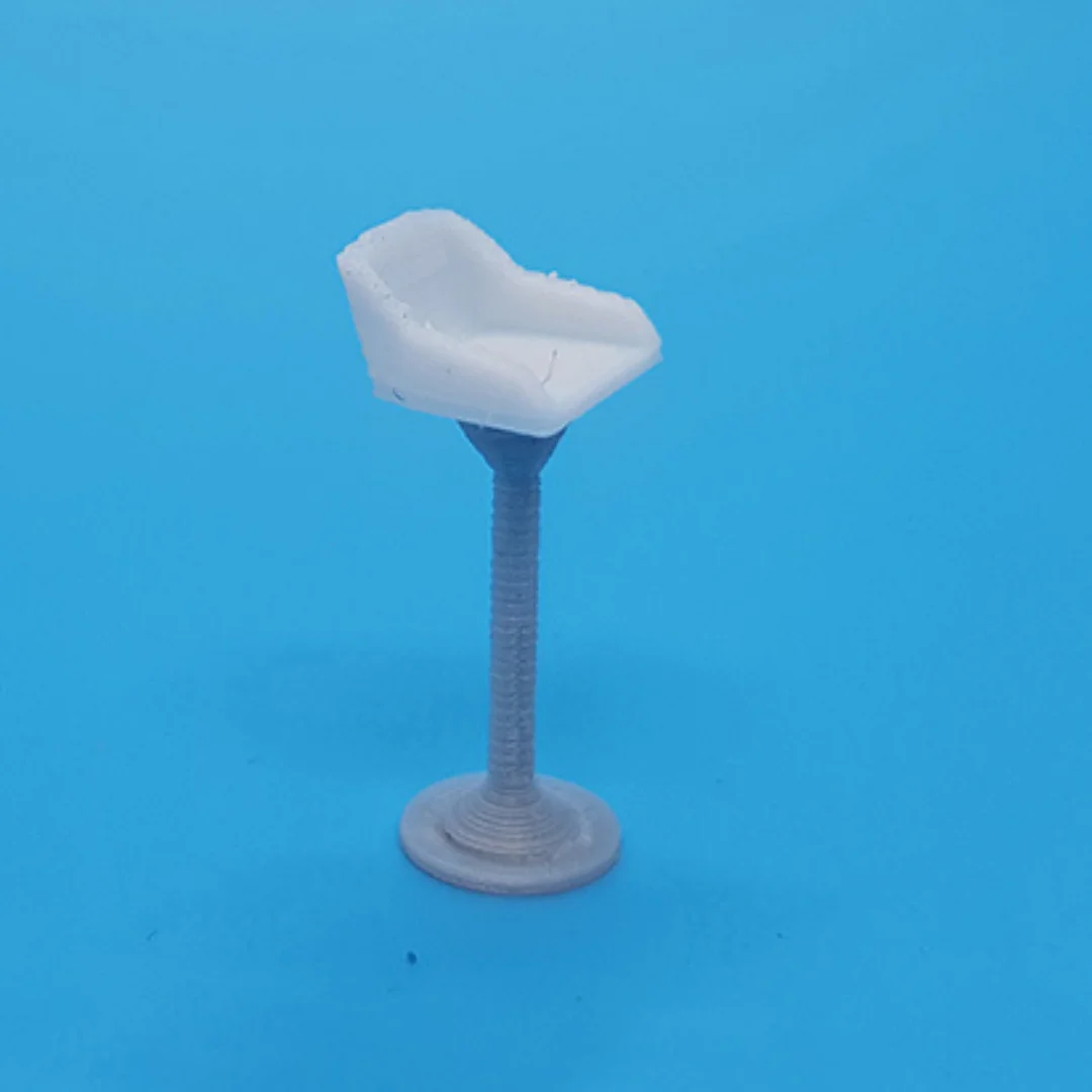 Modern Square Stool miniature model at 1:50 scale.
