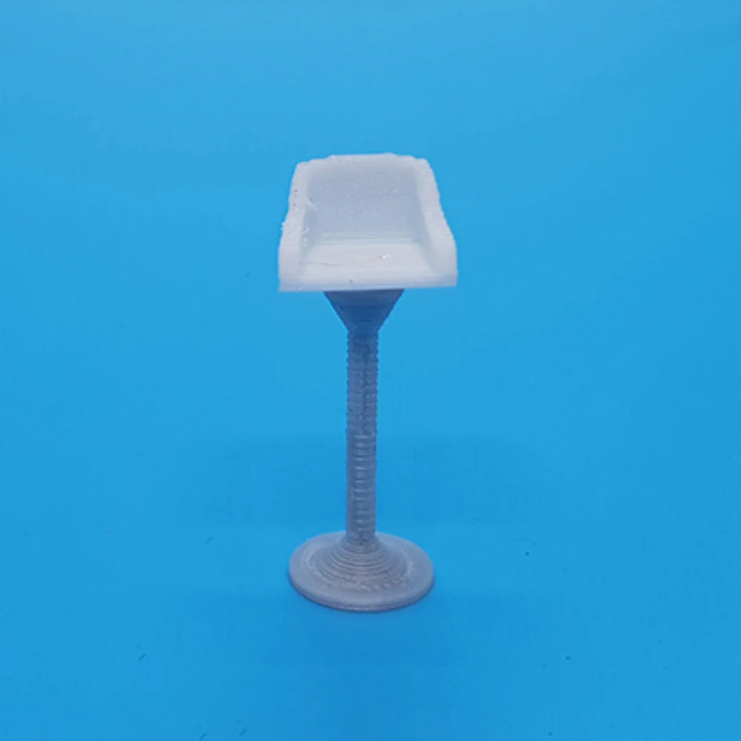 Modern Square Stool miniature model at 1:50 scale.