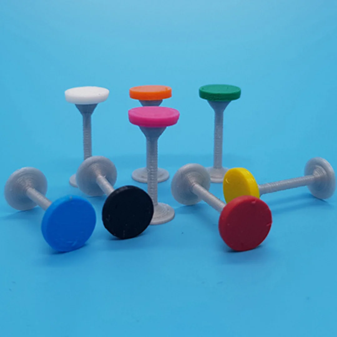 Rounded Stool miniature models displayed together at 1:50 scale.