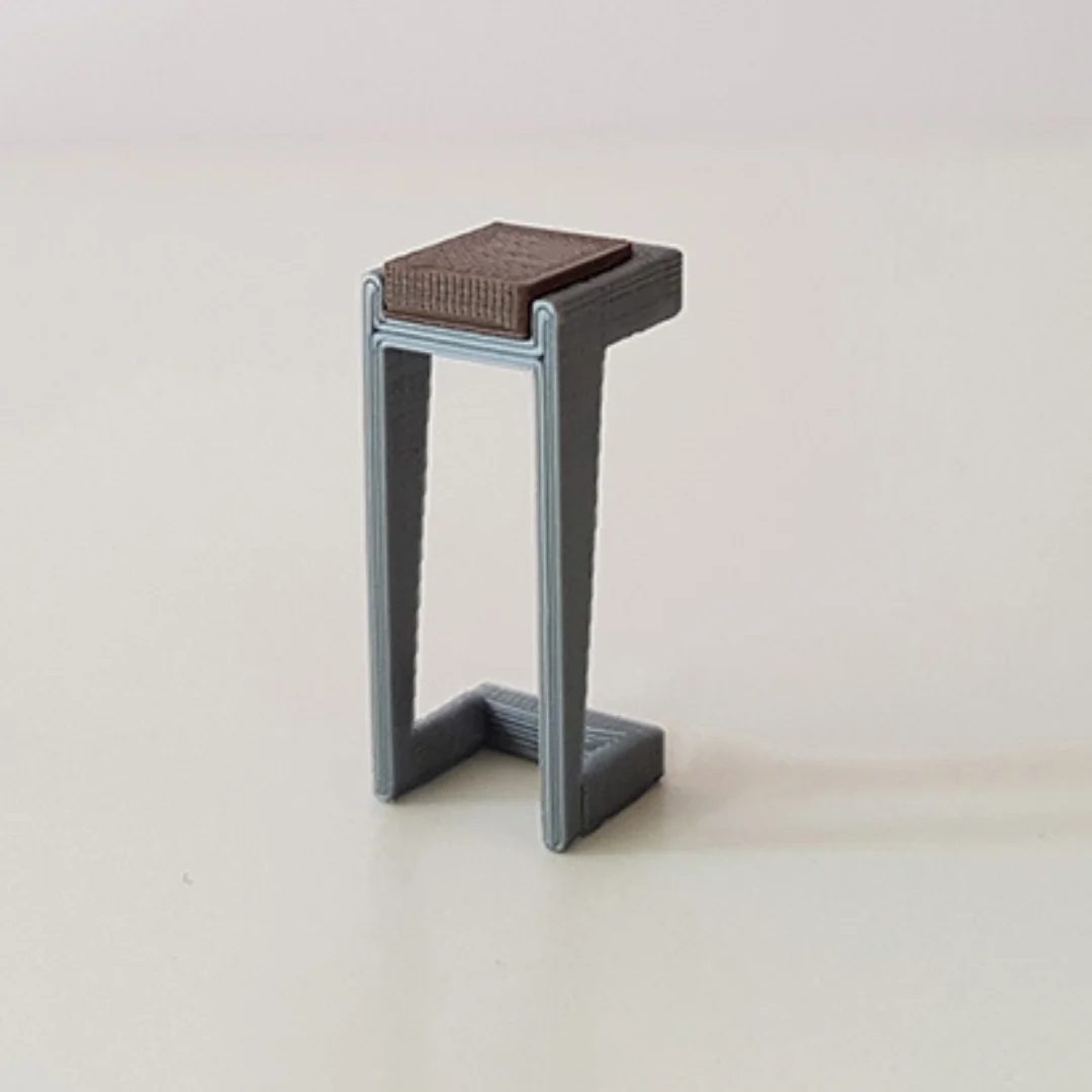 Cantilever Modern Stool miniature model at 1:50 scale.