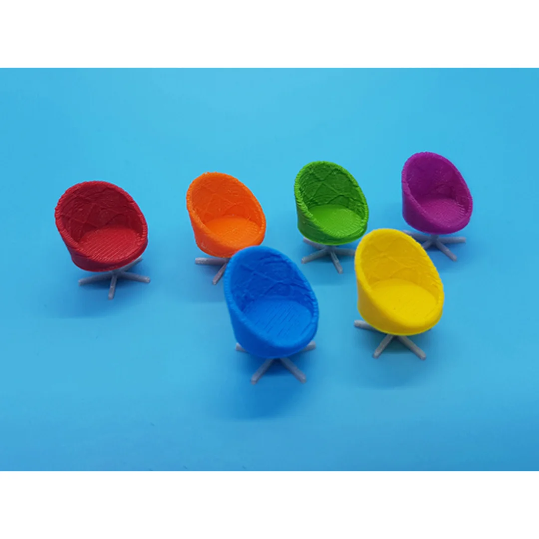 Texture Lounge Chair miniature models displayed together at 1:50 scale.