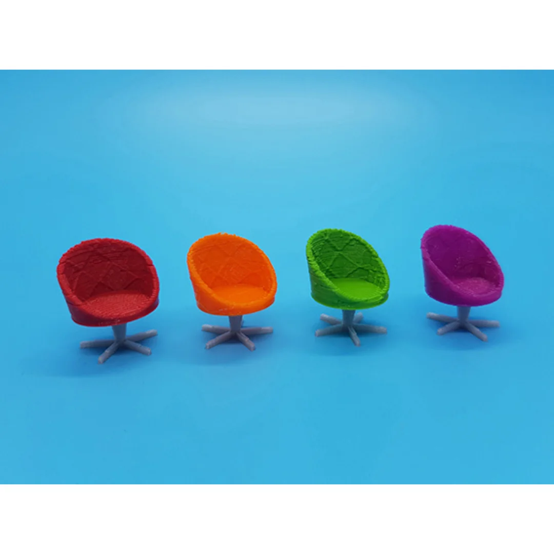 Texture Lounge Chair miniature models displayed together at 1:50 scale.