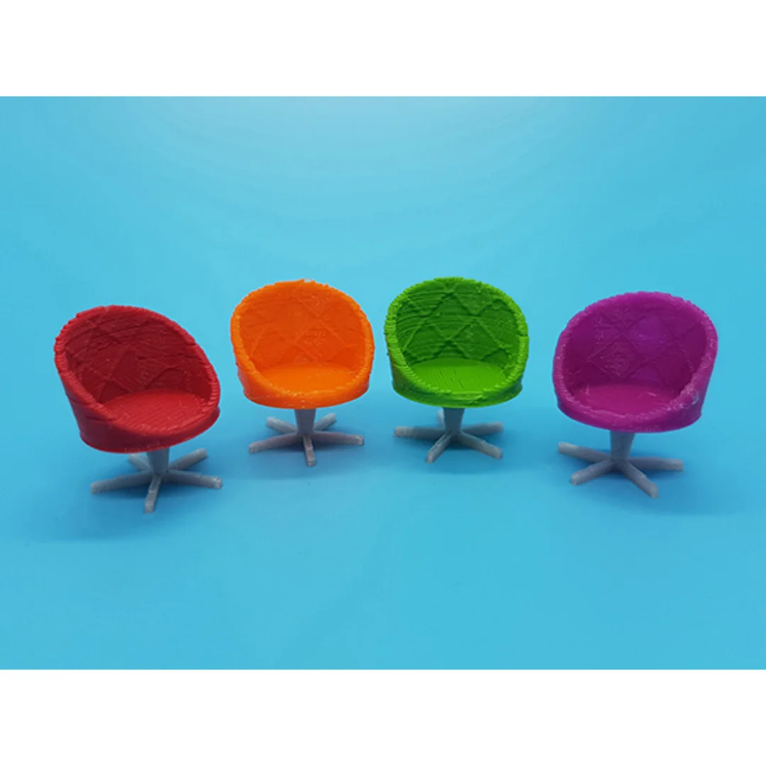 Texture Lounge Chair miniature models displayed together at 1:50 scale.