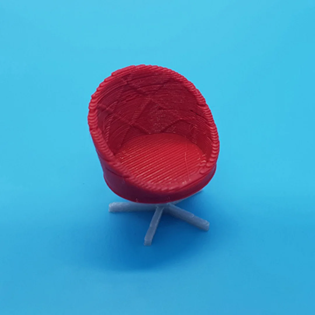 Texture Lounge Chair miniature model at 1:50 scale.