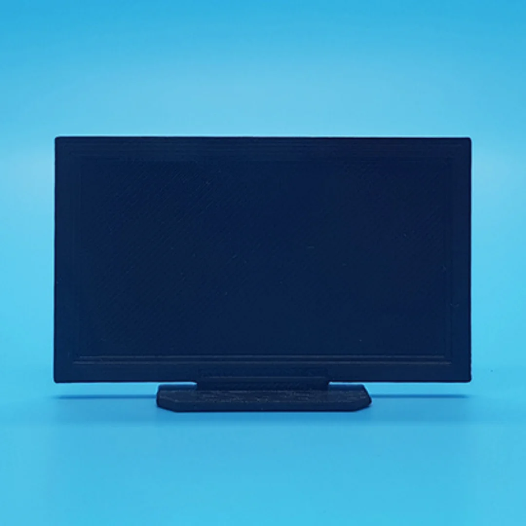 Flat TV-1 miniature model at 1:20 scale.