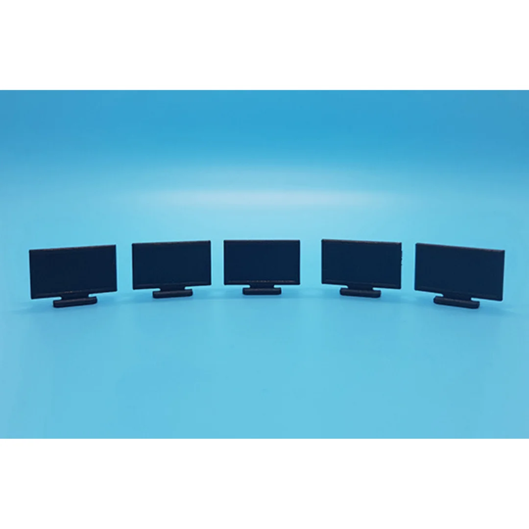 Flat TV-1 miniature models displayed together at 1:50 scale.
