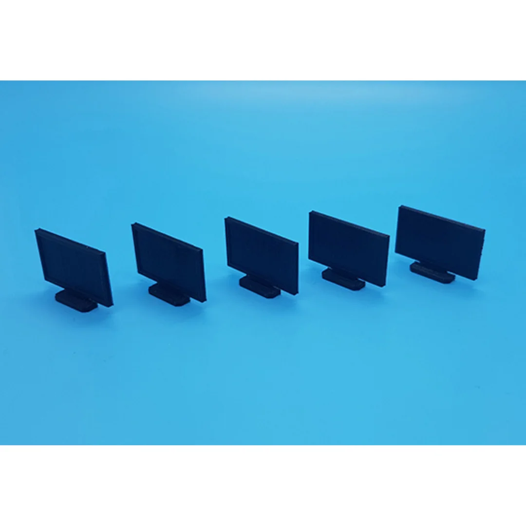 Flat TV-1 miniature models displayed together at 1:50 scale.