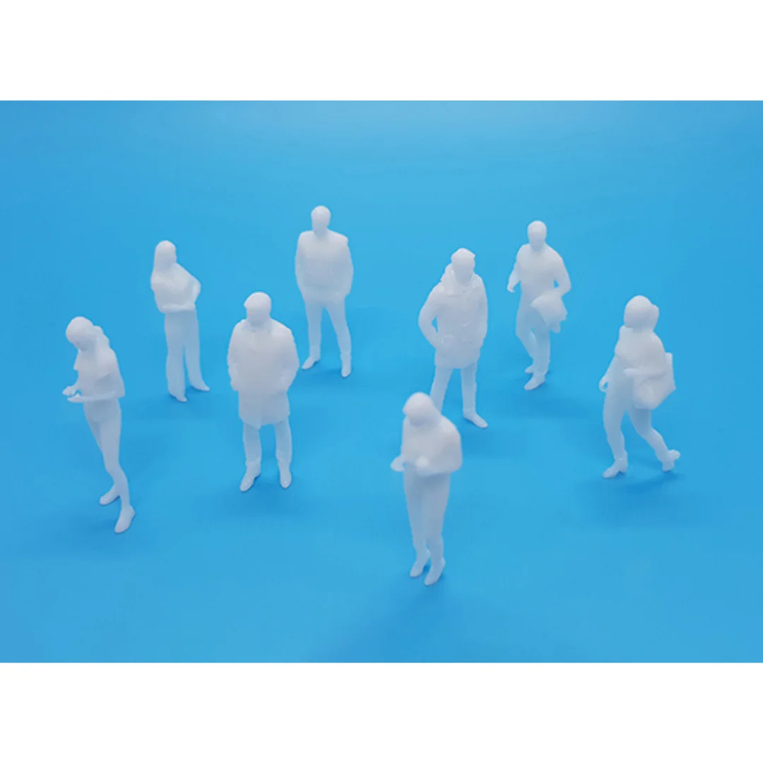 Business-1 miniature human figures displayed together for architectural models at 1:50 scale.