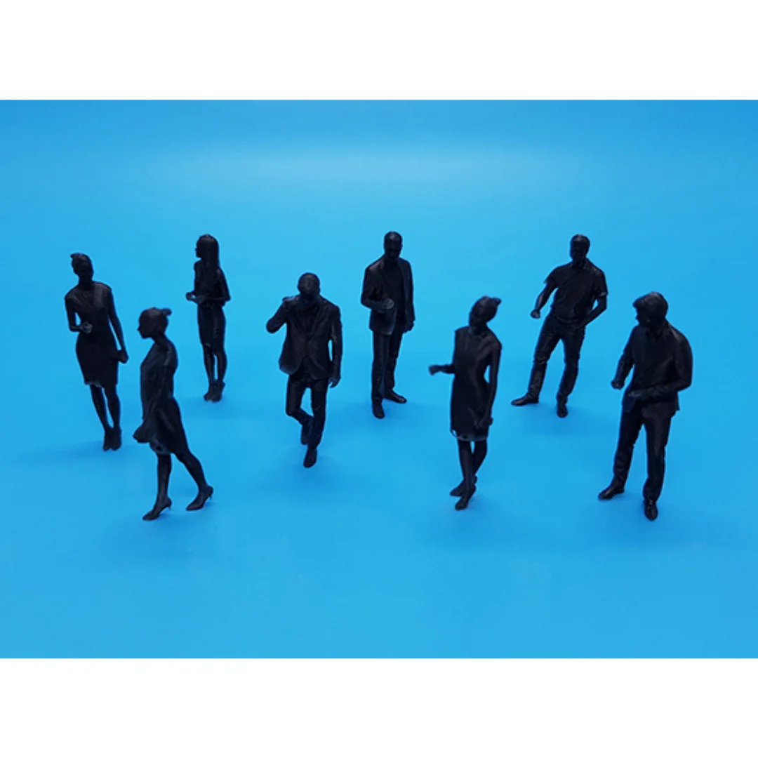 Business-2 miniature human figures displayed together for architectural models at 1:50 scale.