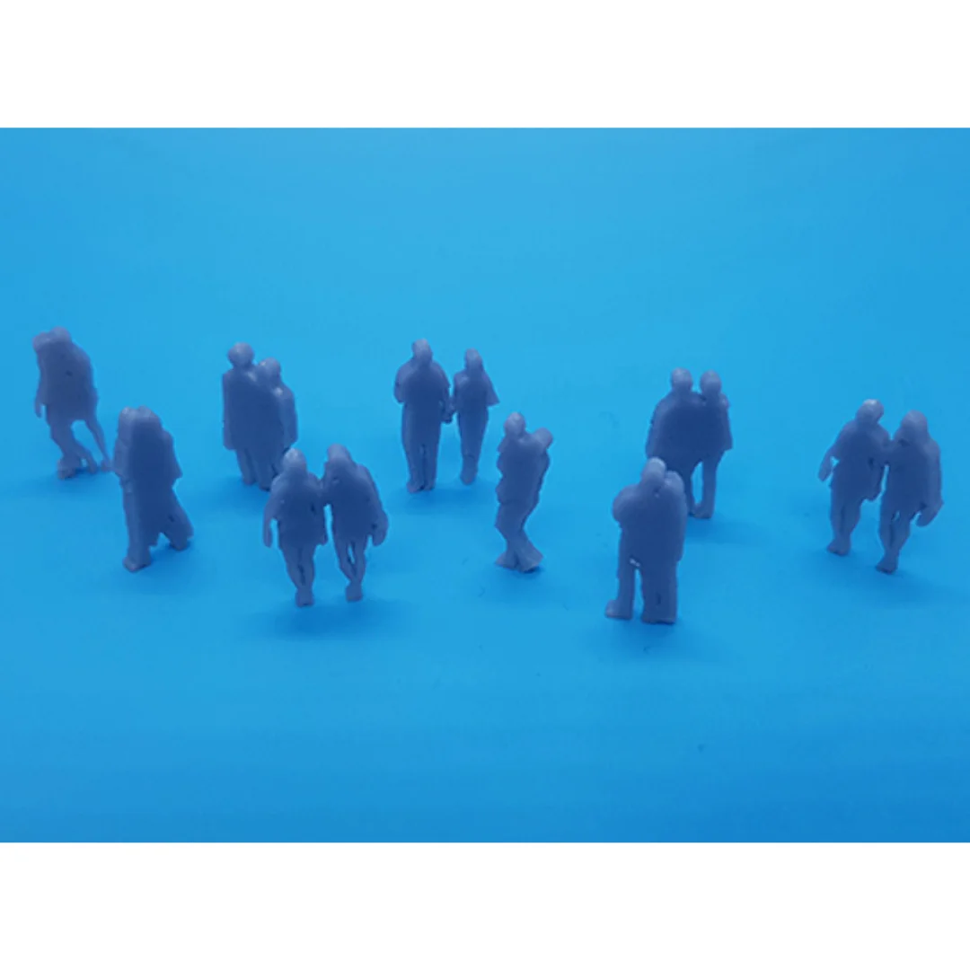 Weekend-1 miniature human figures displayed together for architectural models at 1:100 scale.