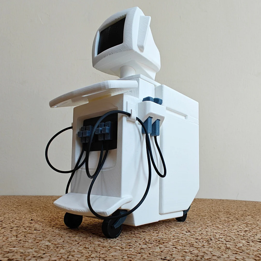 Ultrasound Machine miniature model at 1:10 scale.