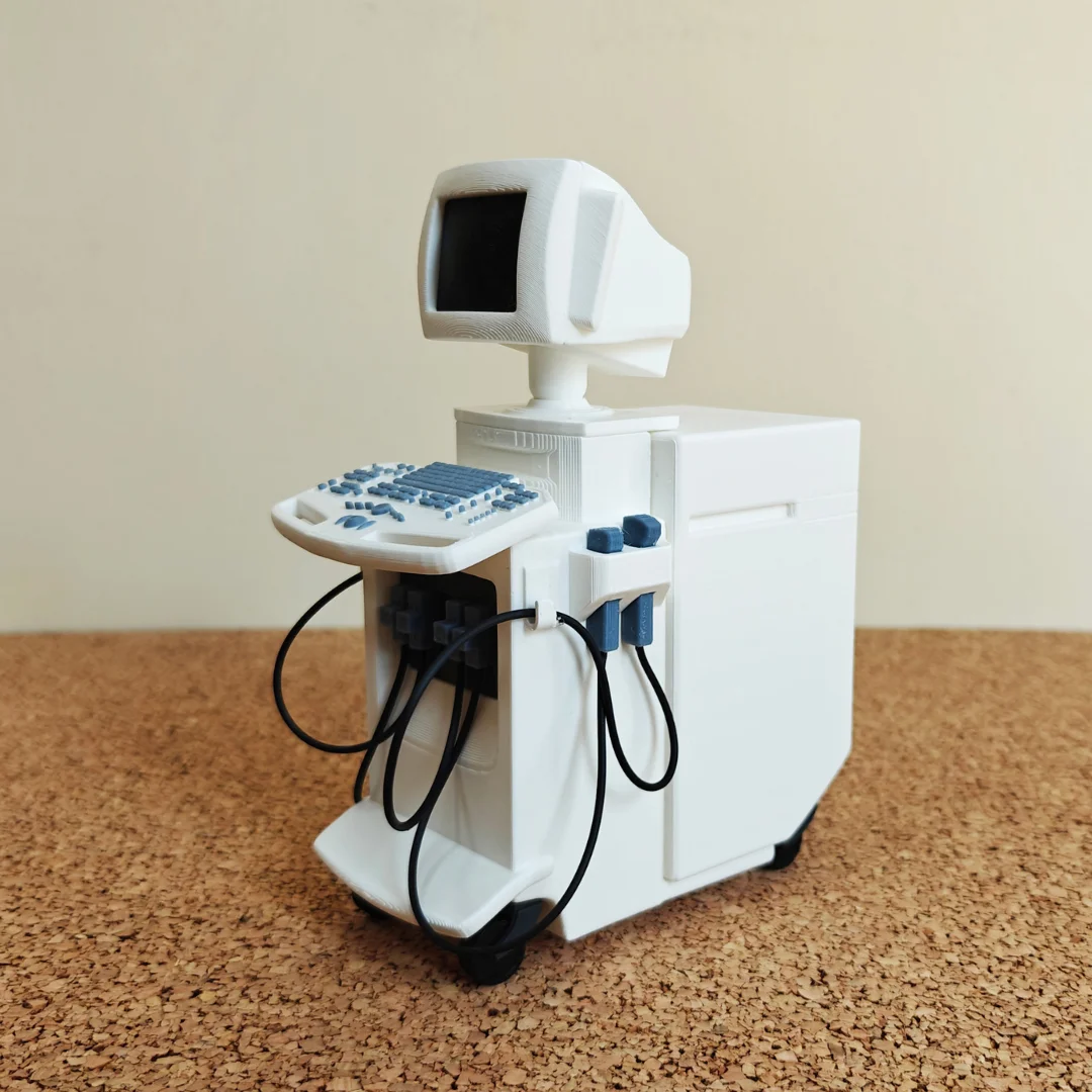 Ultrasound Machine miniature model at 1:10 scale.