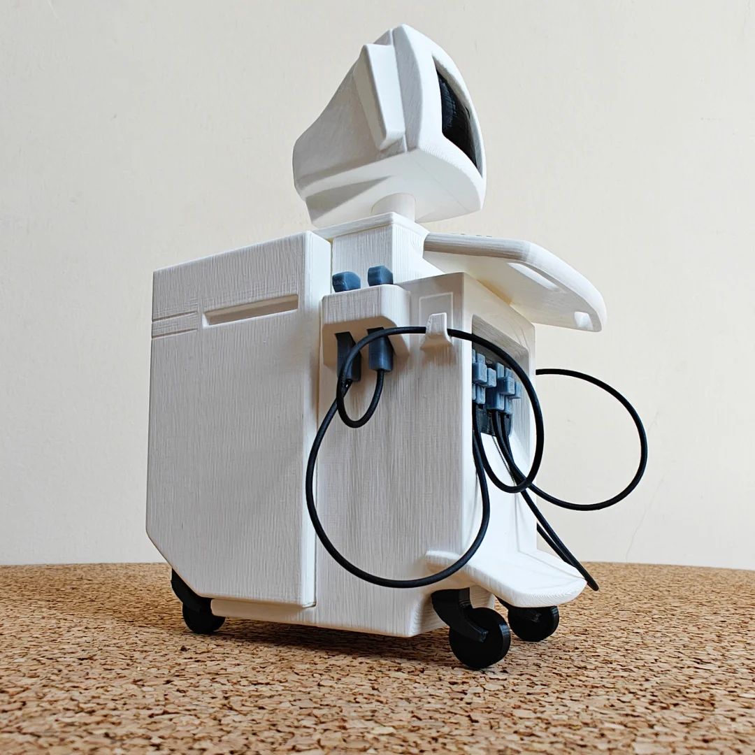 Ultrasound Machine miniature model at 1:10 scale.