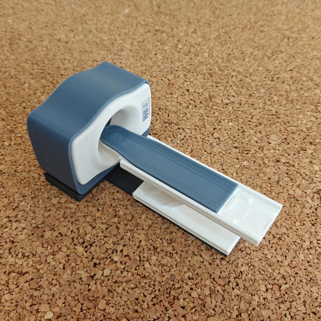MRI Scanner miniature model at 1:20 scale.