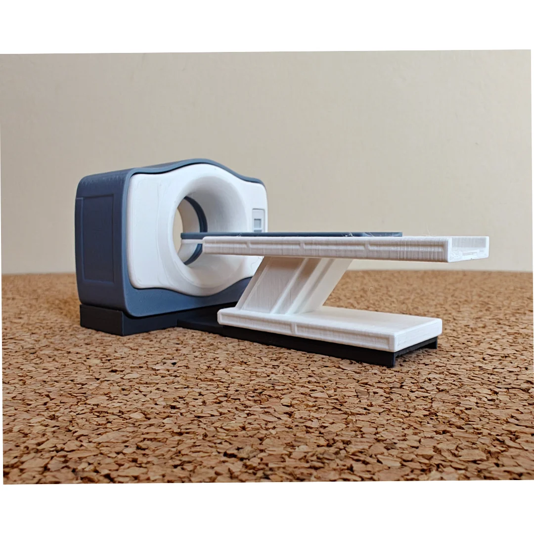 MRI Scanner miniature model at 1:20 scale.