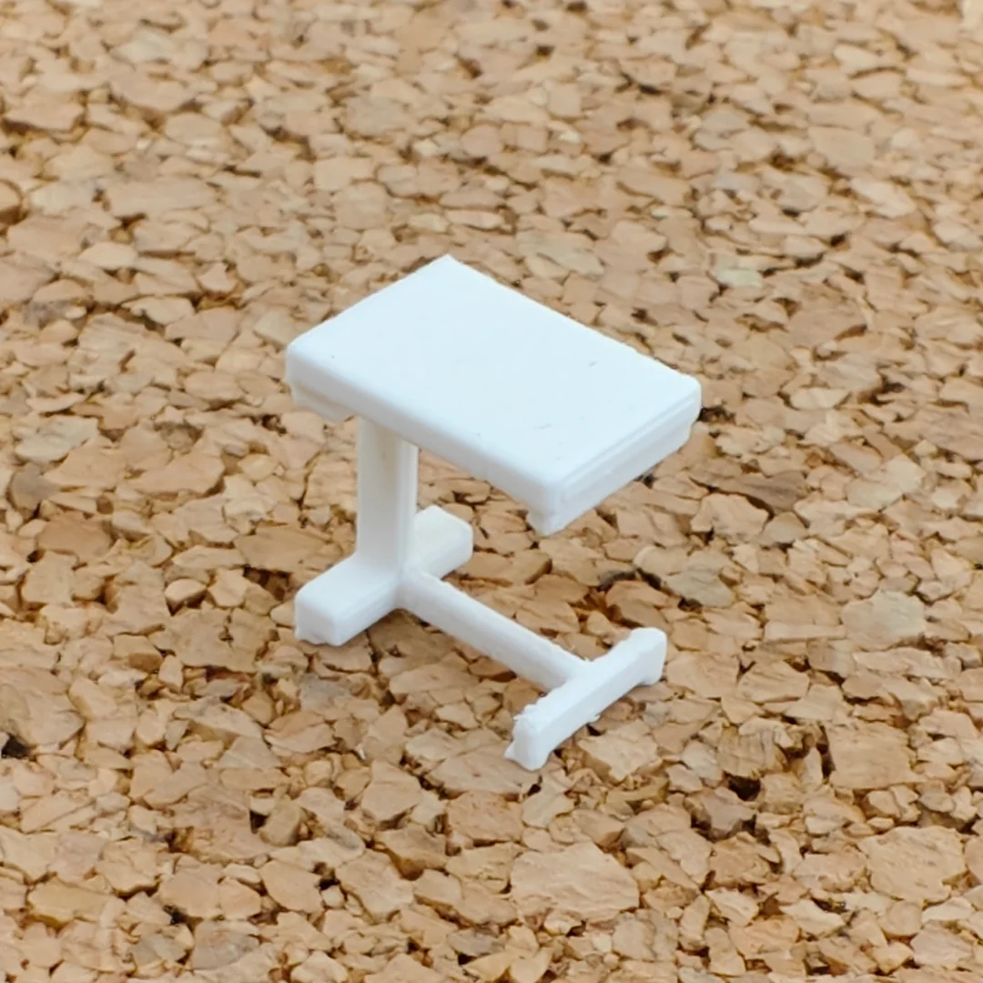 Hospital Bedside Table miniature model at 1:50 scale.