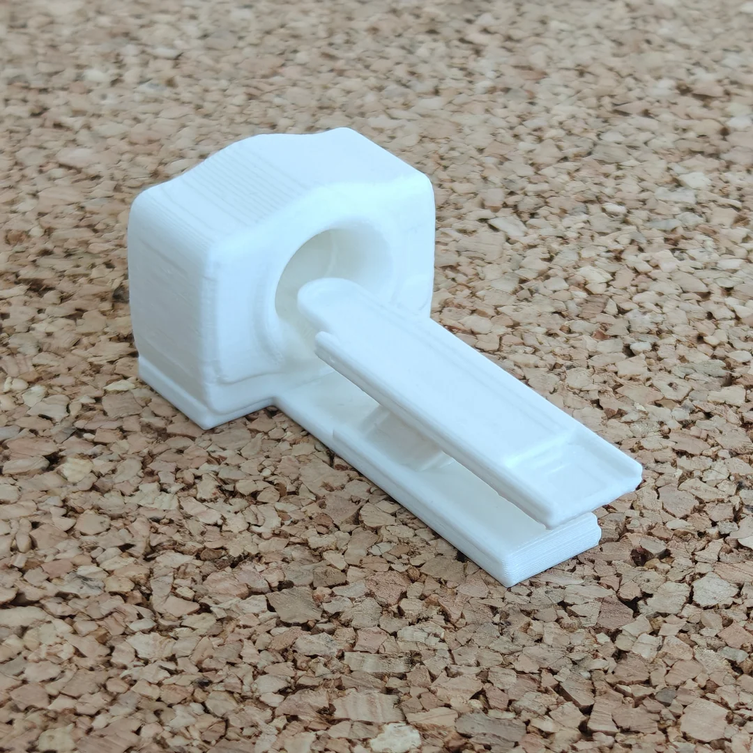 MRI Scanner miniature model at 1:50 scale.