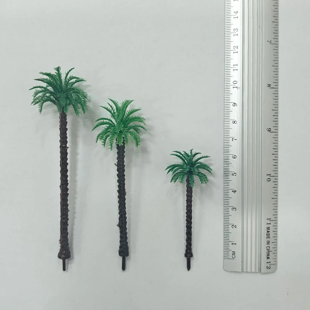 ABS model palm trees in 6.5 cm, 9 cm and 11 cm heights