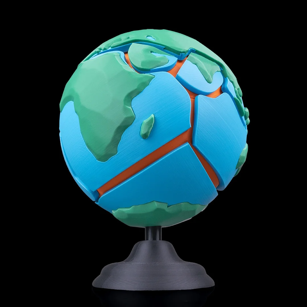 Earth globe puzzle with Africa facing forward.
