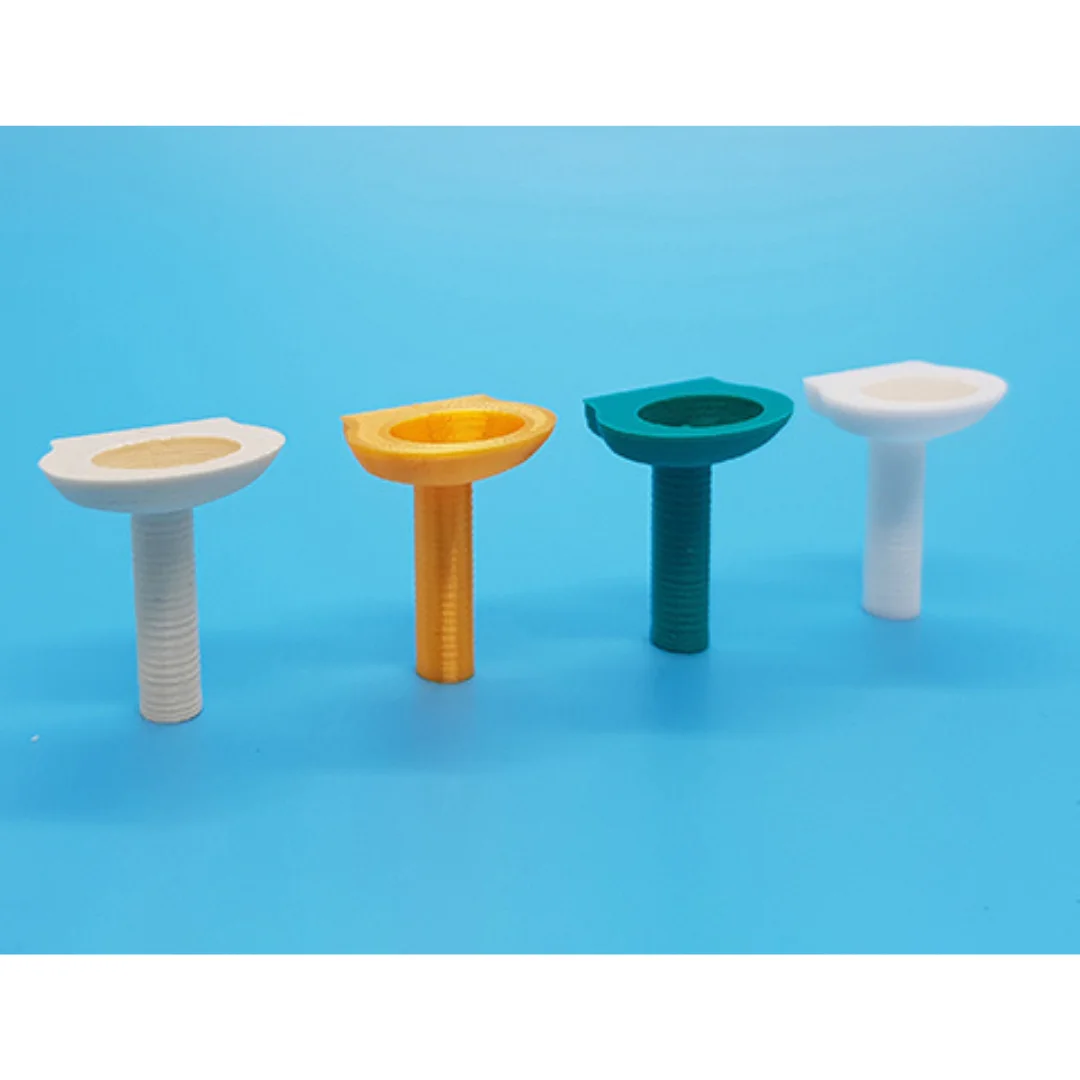 Miniature pedestal basins displayed together at 1:50 scale.