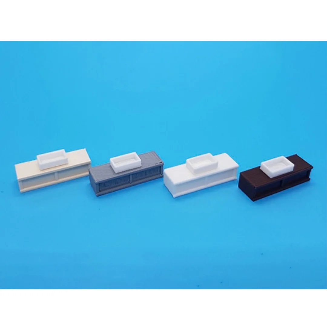 Basin with Vanity Table miniature models at 1:50 scale shown together.
