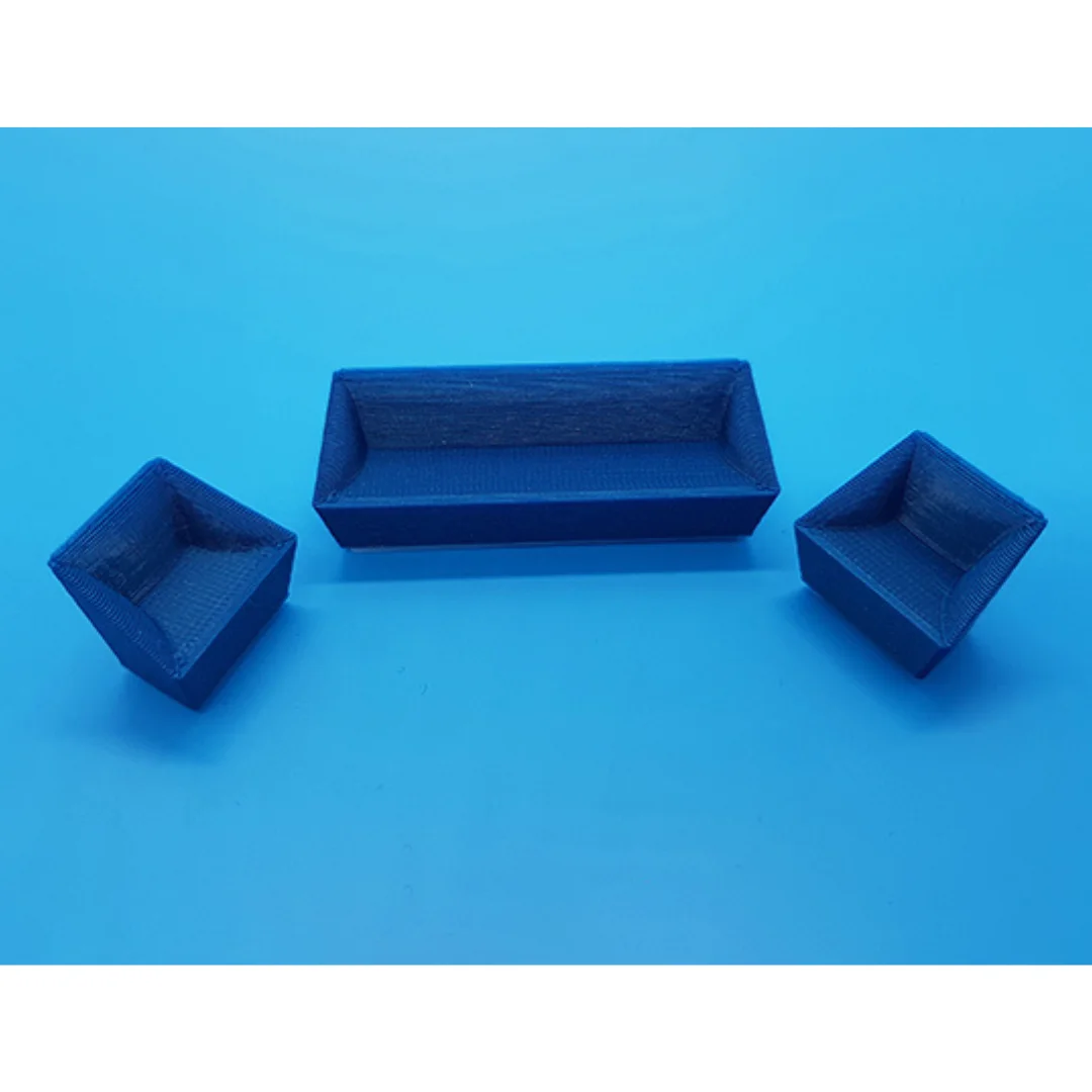 Style Sofa miniature models displayed together at 1:50 scale.