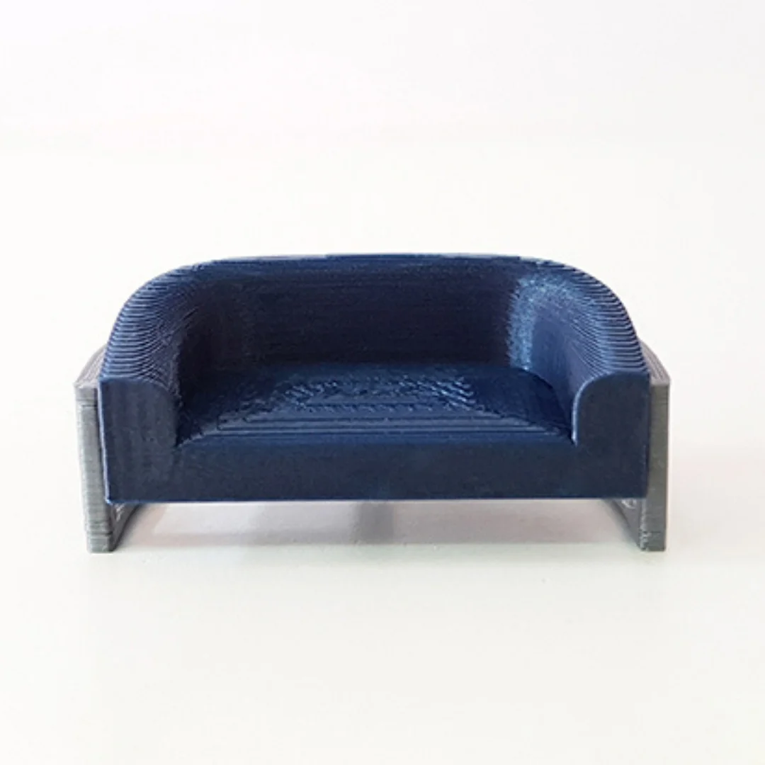 Trolley Sofa miniature model at 1:50 scale.