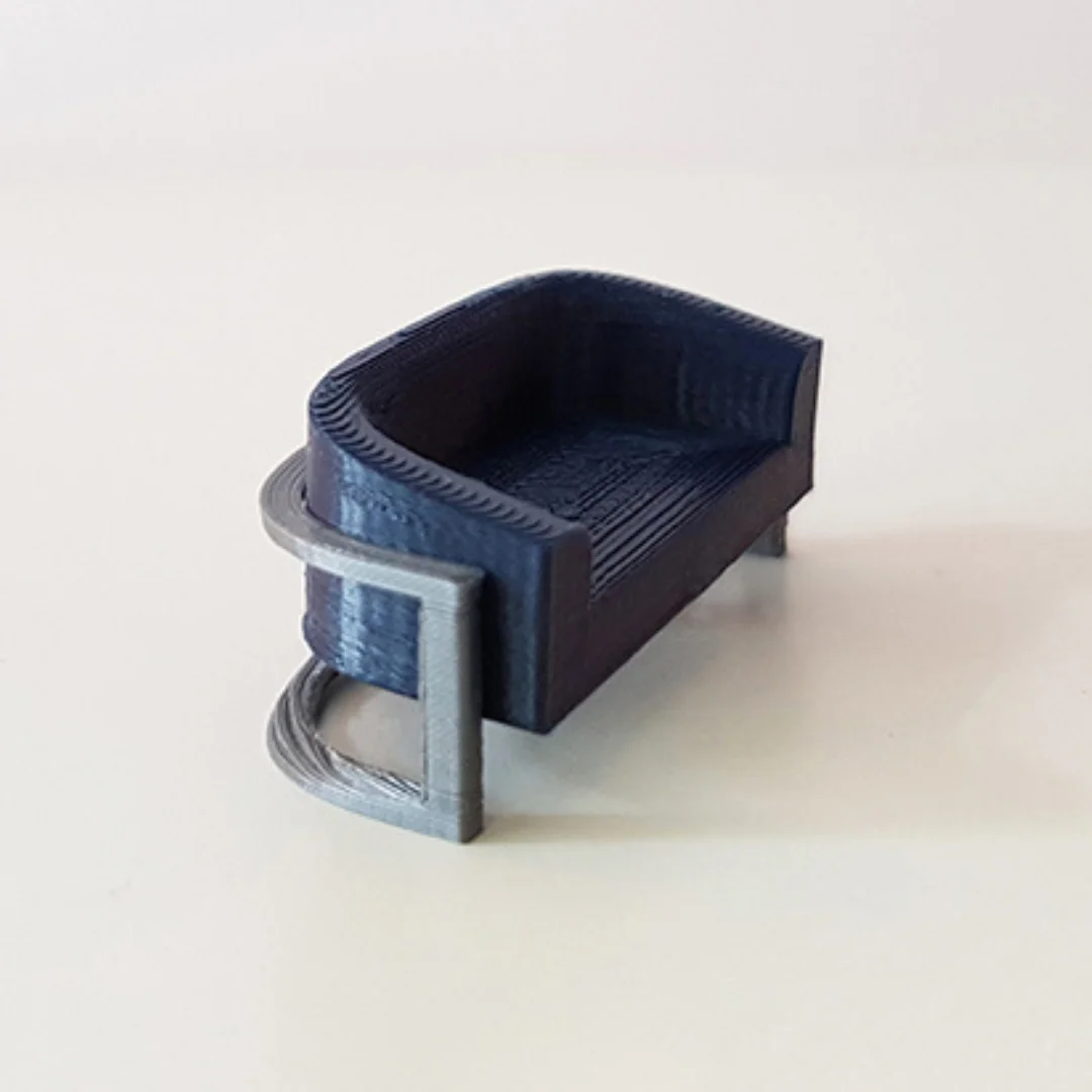Trolley Sofa miniature model at 1:50 scale.