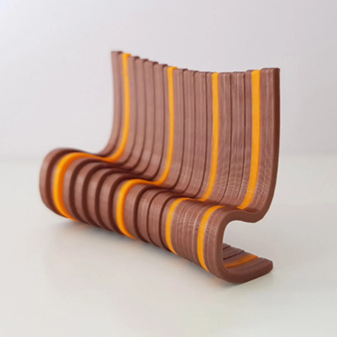 Organic Sofa Small miniature model at 1:50 scale.