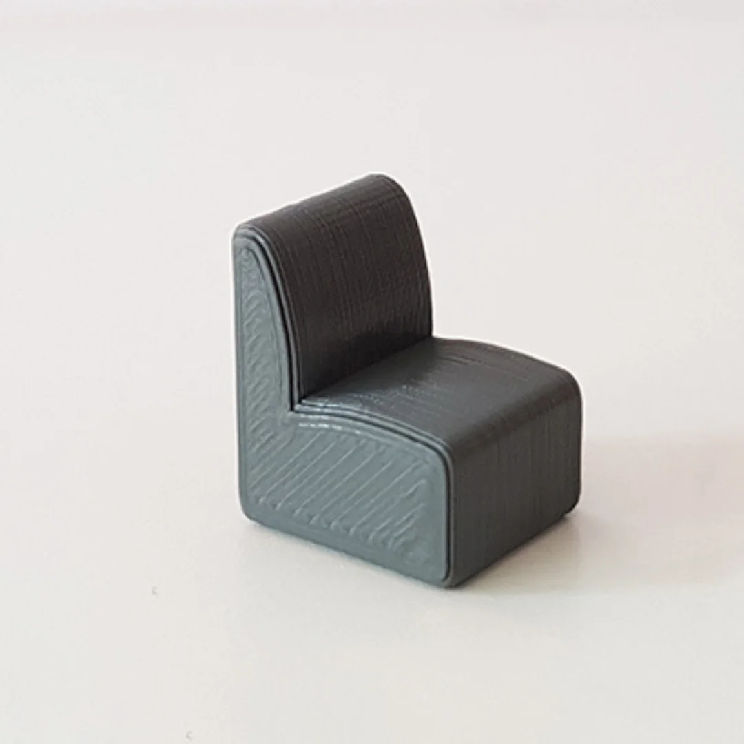 Armless Small Sofa miniature model at 1:50 scale.