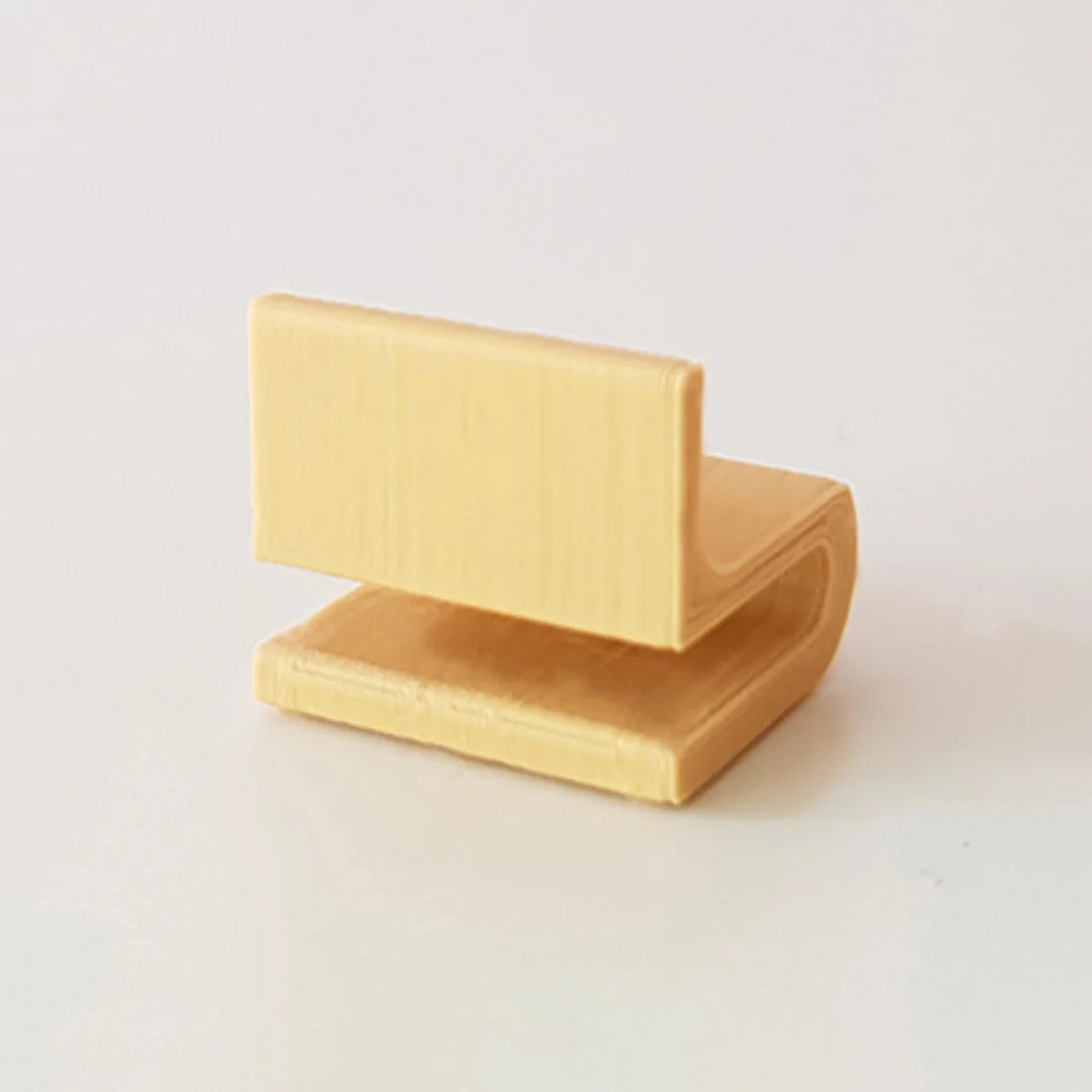 Cantilever Sofa miniature model viewed from behind at 1:50 scale.