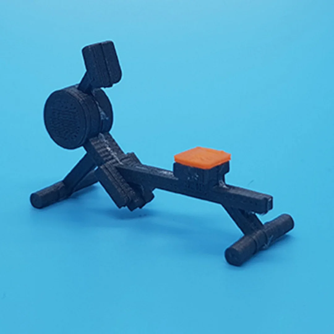 Exercise machine miniature model at 1:50 scale.