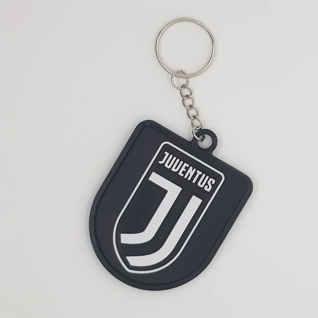 Front view of the Juventus FC keychain showing the club crest.