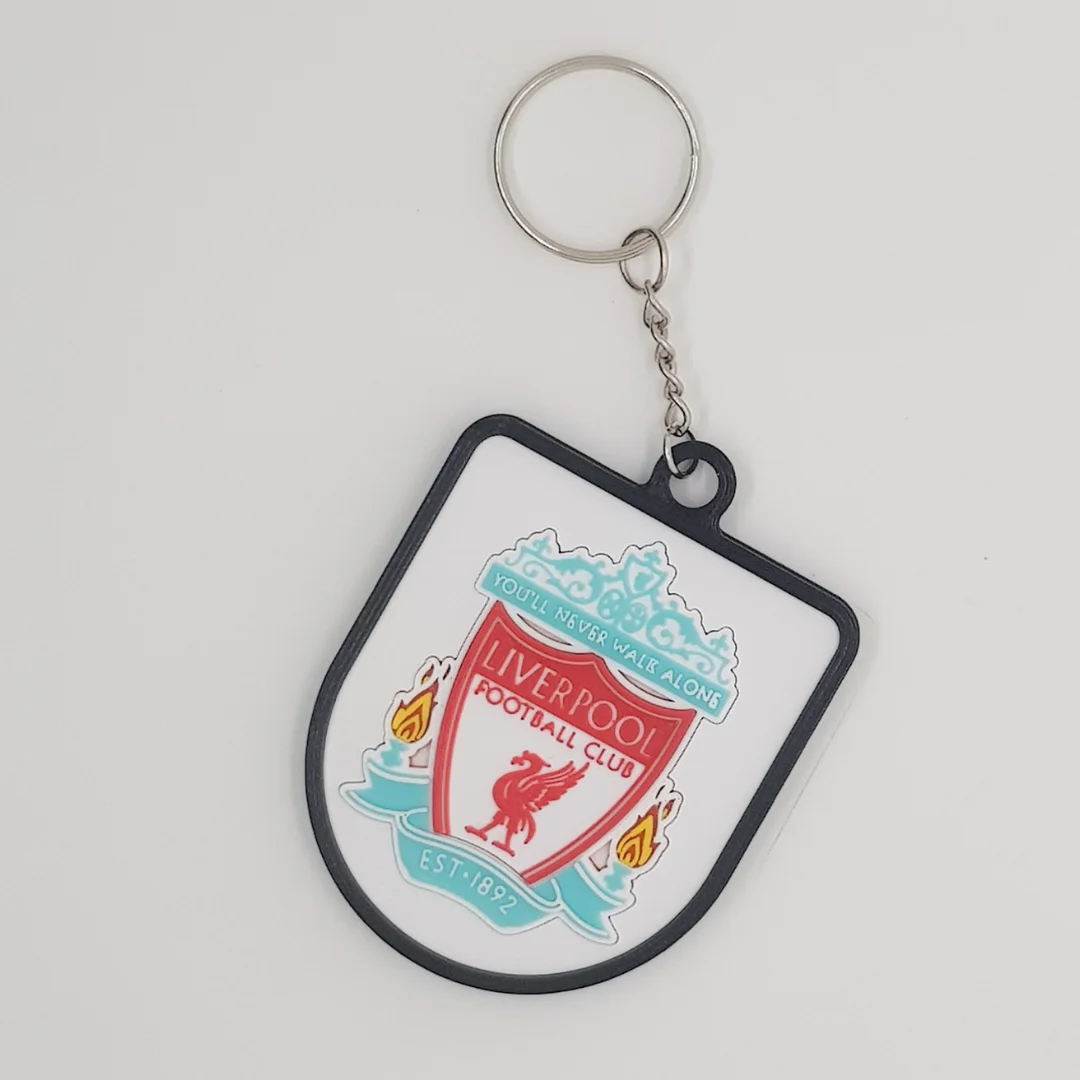 Front view of the Liverpool FC keychain showing the club crest.